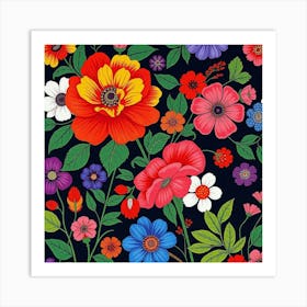 Floral Pattern 17 Art Print