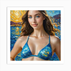 Girl In A Bikini gj Art Print