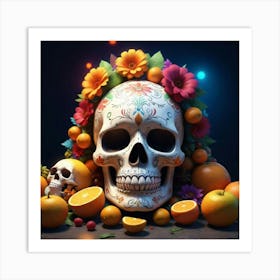 Day Of The Dead Skull 5 Art Print