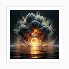 Explosion In The Water Art Print