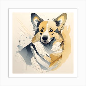 Corgi Portrait 8 Art Print