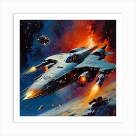 Galactic Odyssey A John Berkey Inspired Masterpiece Art Print