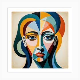 Abstract Of A Woman'S Face 1 Art Print