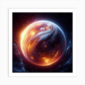 Earth In Space 1 Art Print