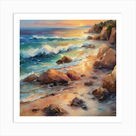 Sunset On The Beach 5 1 Art Print