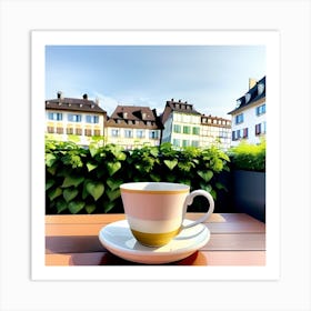 Coffee Cup On A Table Art Print