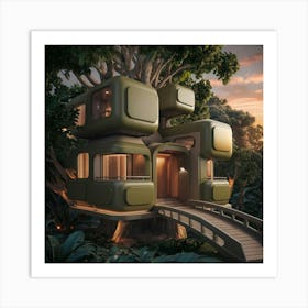 Futuristic Tree House 9 Art Print