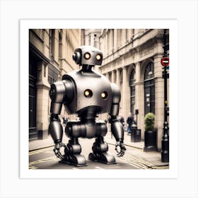 Robot On The Street 39 Art Print