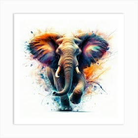 Elephant Painting 5 Art Print