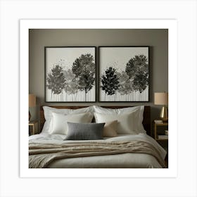 Two Tree Prints Art Print