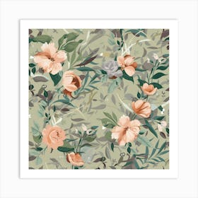 Floral Pattern 2 Art Print