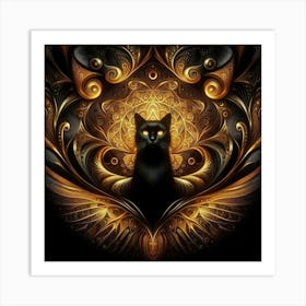 Black Cat Art Print