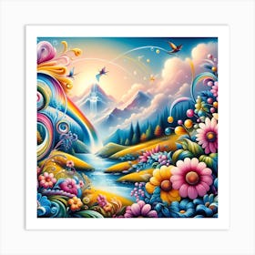 Rainbow In The Sky 4 Art Print