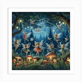 Fairies dancing 1 Art Print