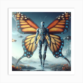 Butterfly With Wings Art Print