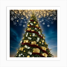 Christmas Tree With Money 6 Art Print