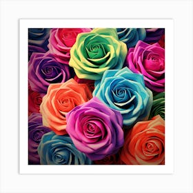 Colorful Roses 15 Art Print