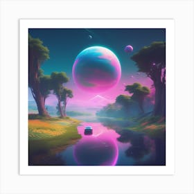 Space Landscape 10 Art Print