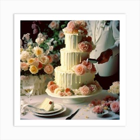 White Wedding Cake  Art Print