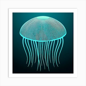 Glowing Jellyfish Art Print