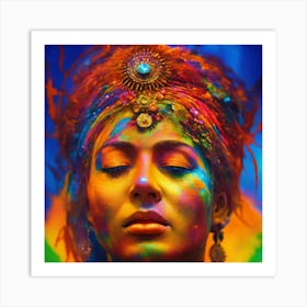 Metamorphosis in Color: Capturing the Radiant Transformation of Self in Ultra High Resolution Art Art Print