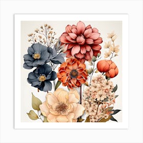 Flowers In The Spring Breeze Art Print