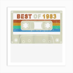 Best Of 1983 40th Birthday Gifts Cassette Tape Art Print