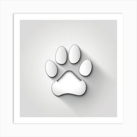 Dog Paw Print Art Print