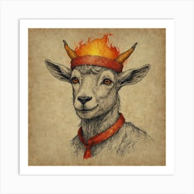 Goat With Horns 1 Art Print