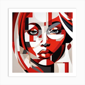 Woman'S Face 15 Art Print