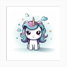 Cute Unicorn 134 Art Print