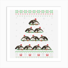 Matching Ugly Christmas Ornament Decor Xmas Anteater Tree 1 Art Print