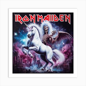 Iron Maiden unicorn Art Print