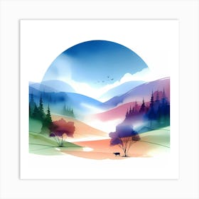 Landscape Painting 210 Art Print