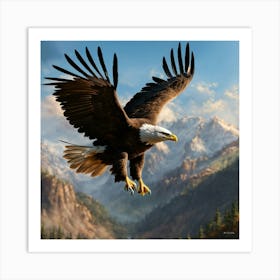 Majestic Eagle Flying Art Print