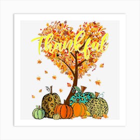 Happy Thanksgiving Day Autumn Fall Thankful Pumpkin Lover Art Print