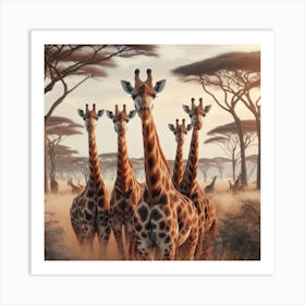 Giraffes 1 Art Print