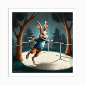 Rabbit In The Woods Art Print