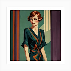 Deco Woman 7 Art Print