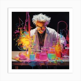 Scientist In A Lab Art Print