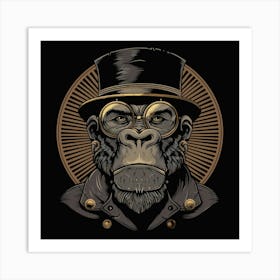 Steampunk Monkey 57 Art Print