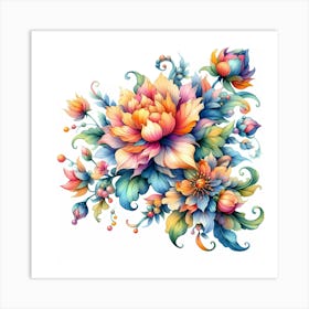 Chinese Flower Painting 2 Art Print