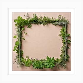 Herbs As A Frame (54) Art Print