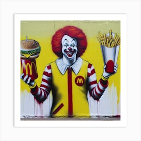 Mcdonald Clown Art Print