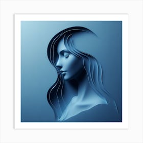 Silhouette a woman 21 Art Print