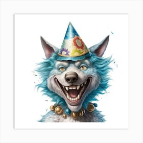 Birthday Wolf Art Print