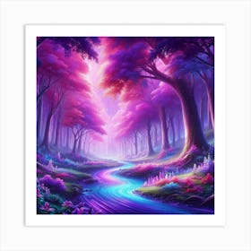 Purple Forest 2 Art Print