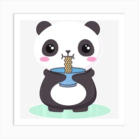 Limited Edition Kawaii Panda Bear Ramen Noodles Sweet Outfit Art Print