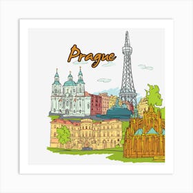 Prague Cityscape Art Print