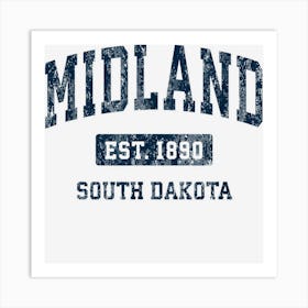 Midland South Dakota Sd Vintage Athletic Sports Design Art Print